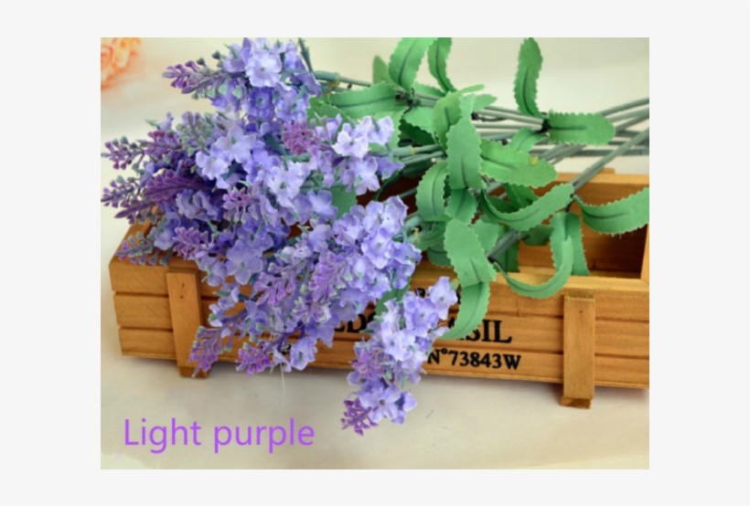 10 Heads Artificial Lavender Silk Flower Bouquet Wedding - Flower Bouquet, transparent png download