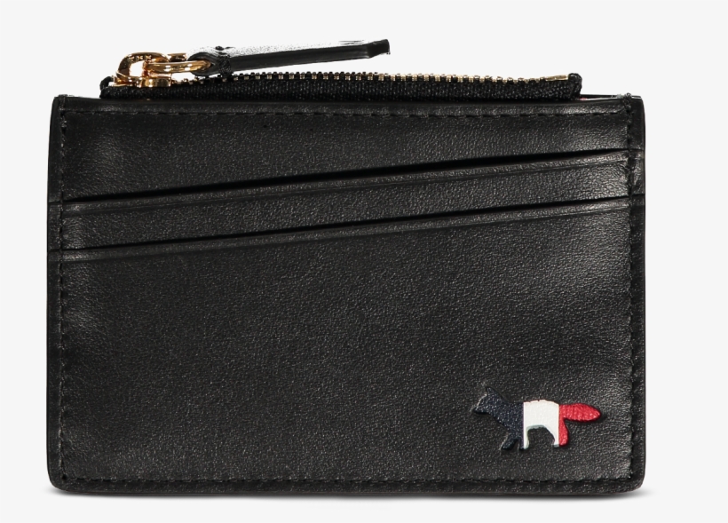 Tricolor Zip Card Holder Black - Wallet, transparent png download