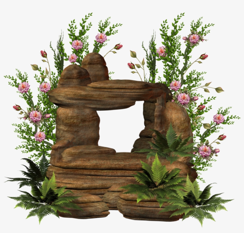 Rocks And Roses By Collect And Creat - Illustration, transparent png download