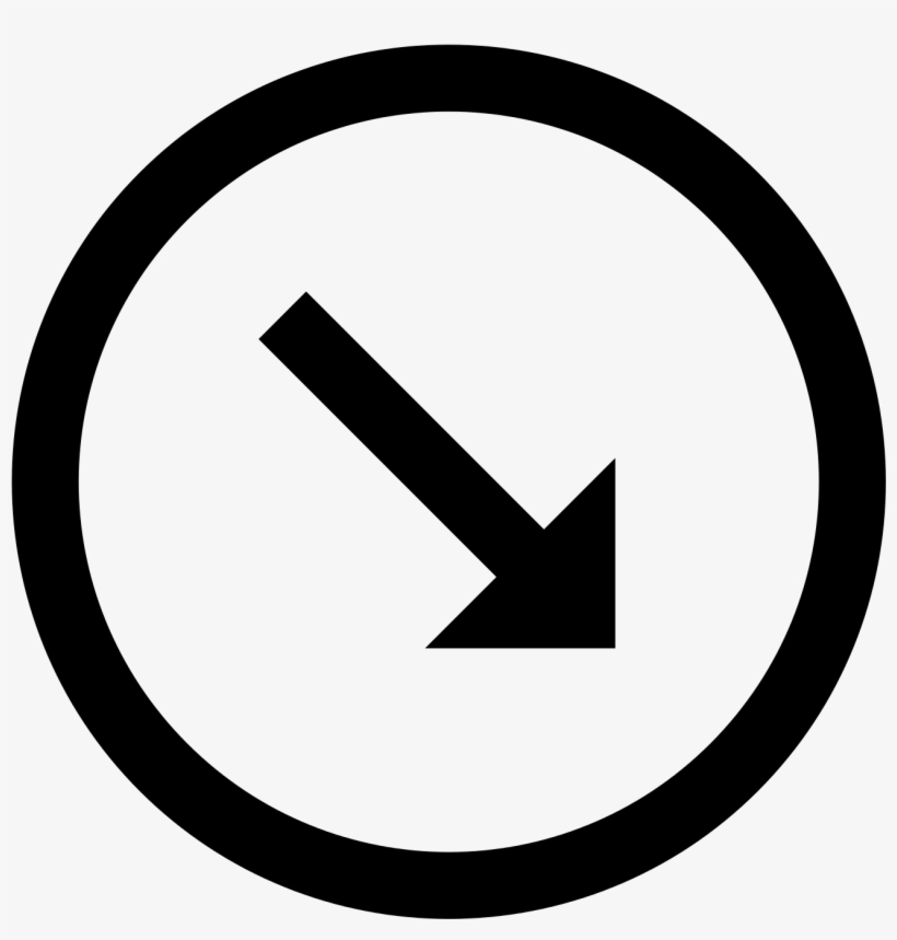 Circled Down Right Icon - Circle Number 4 Icon, transparent png download