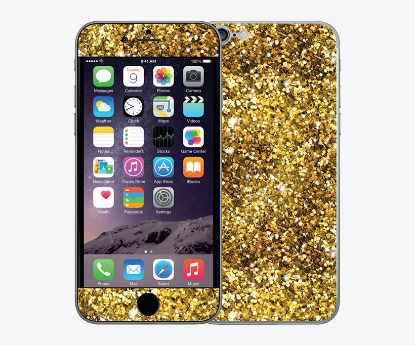 Iphone 6 & 6s Gold Sparkle - Ecran Allume I Phone, transparent png download