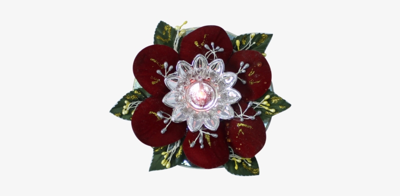 Led Light Beautiful Diya - Artificial Flower, transparent png download