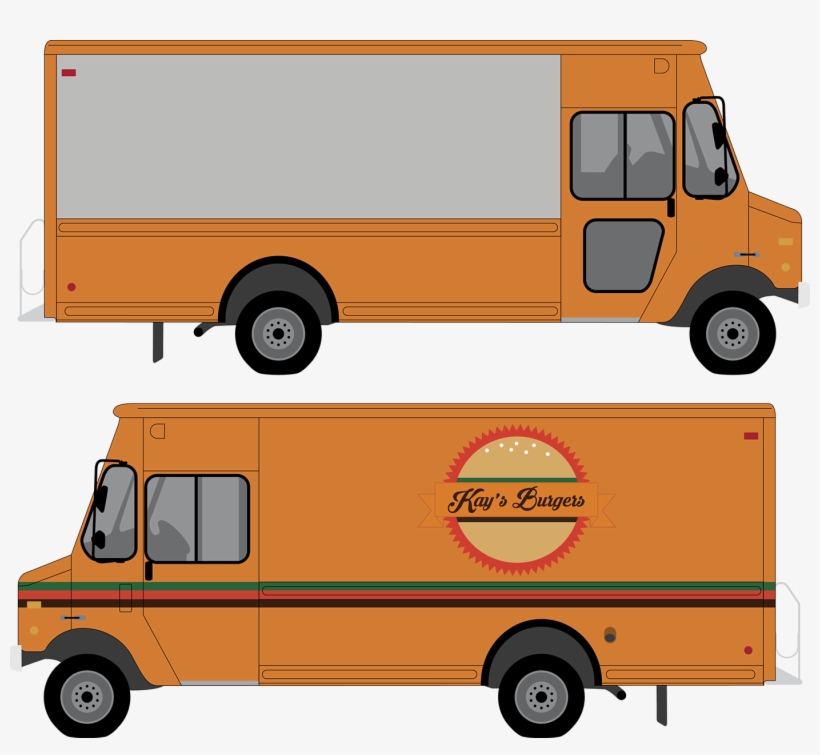 Kay's Burgers Truck & Packing Mock-ups - Food Truck Design, transparent png download