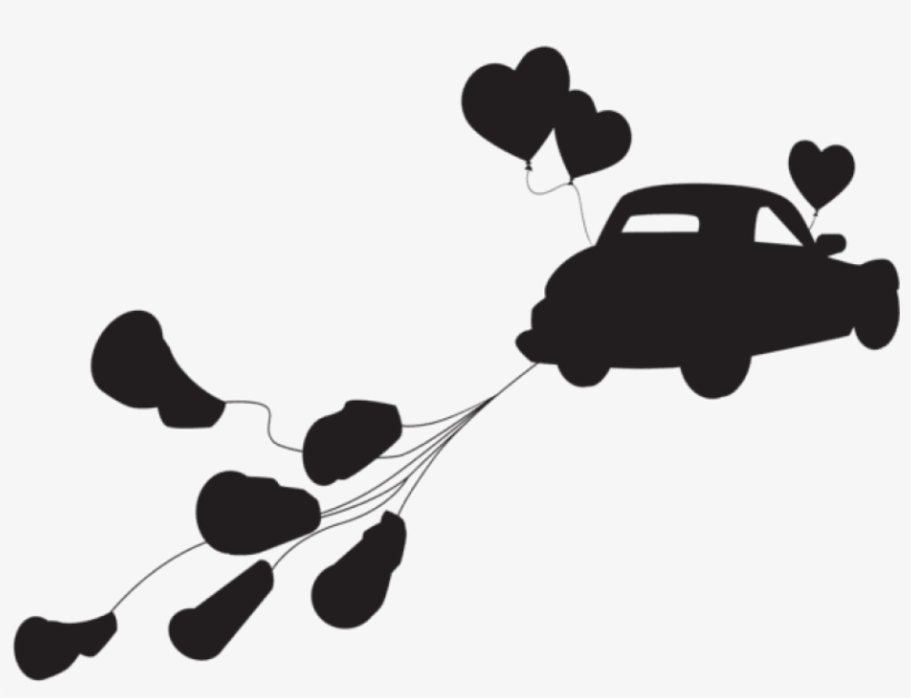 Free Png Wedding Car Just Married Silhouette Png Png - Just Married Car Png, transparent png download