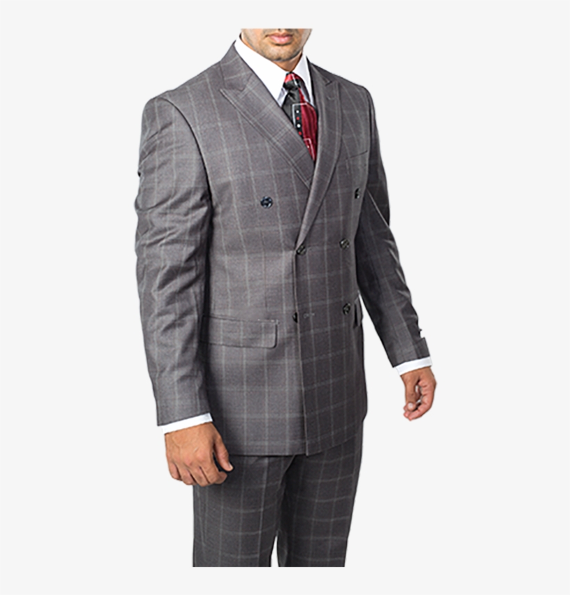 checkered double breasted suit