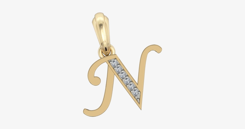 Gold Alphabet N Charm - Jewelslane Gold Alphabet I Charm, transparent png download