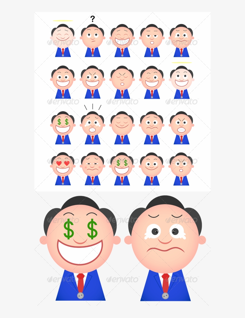 Funny Businessman Set, transparent png download