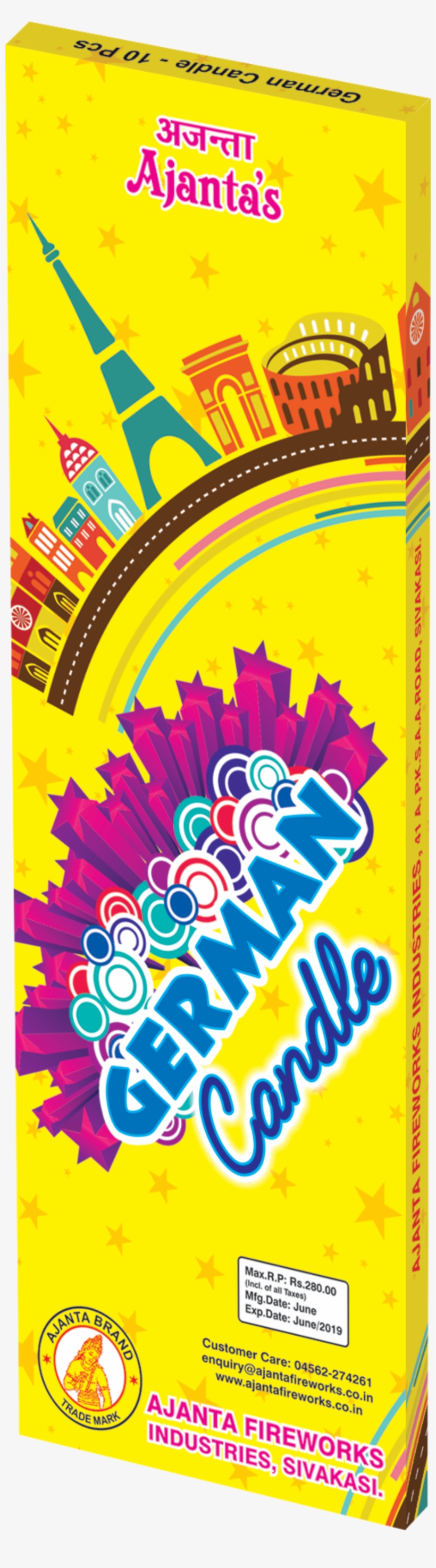 Ajanta German Candles - Graphic Design, transparent png download