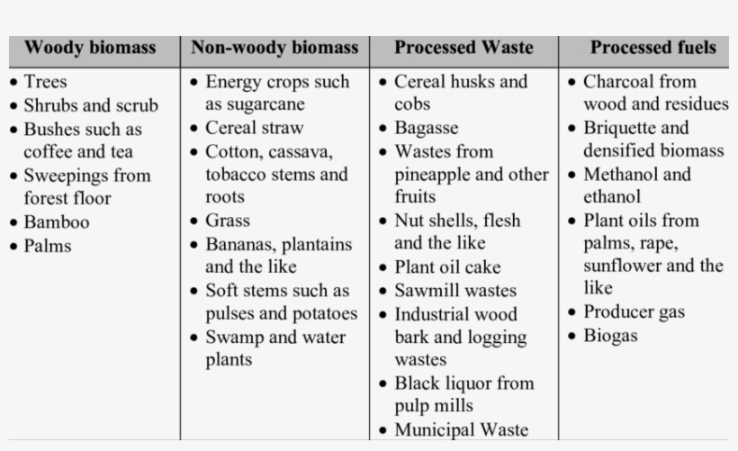 Types And Examples Of Plant Biomass - Number, transparent png download