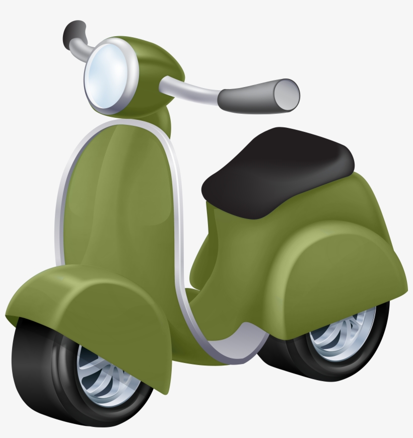 Green Vespa Png Clip Art, transparent png download