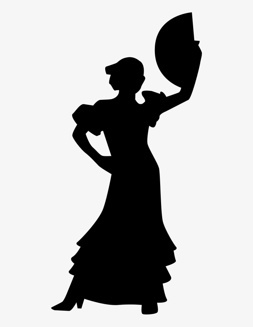 Flamenco Woman Female Silhouette Dancing Comments - Flamenco Dress Sillohette, transparent png download