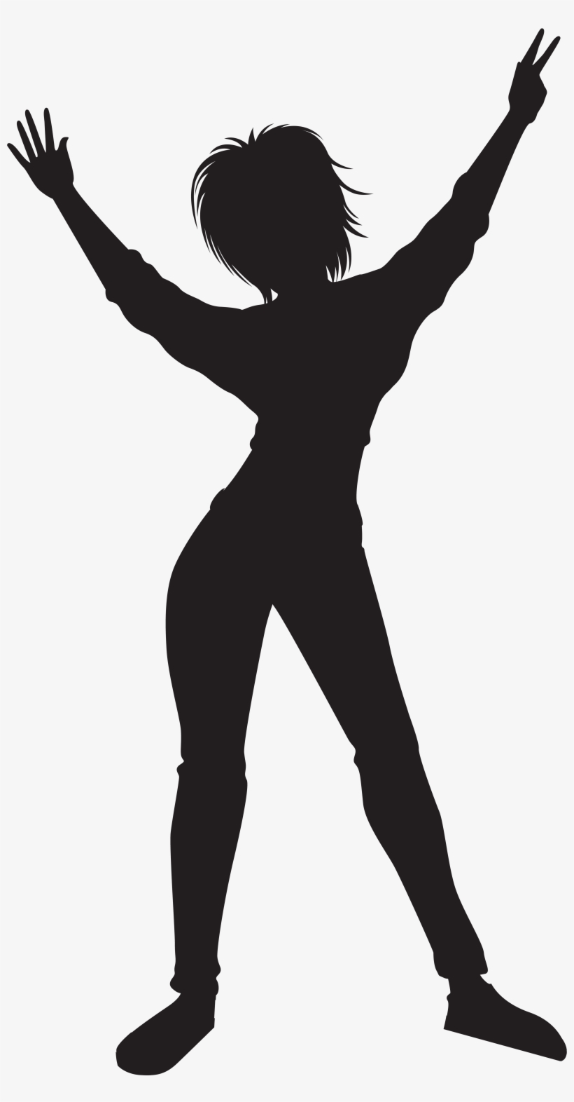 Dancing Girl Silhouette Png, transparent png download