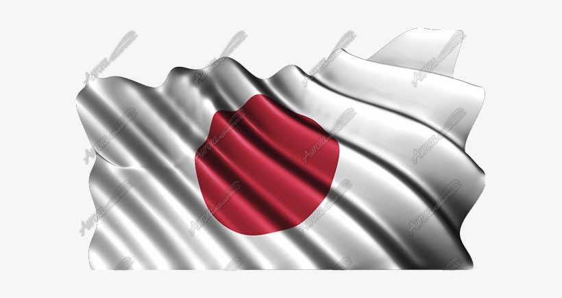 Waving Japanese Flag - Drapeaux Autocollant Png, transparent png download