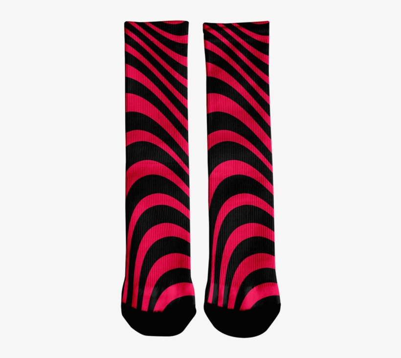 Wavy Lines Printed All Over In Hd On Premium Fabric - Sock, transparent png download