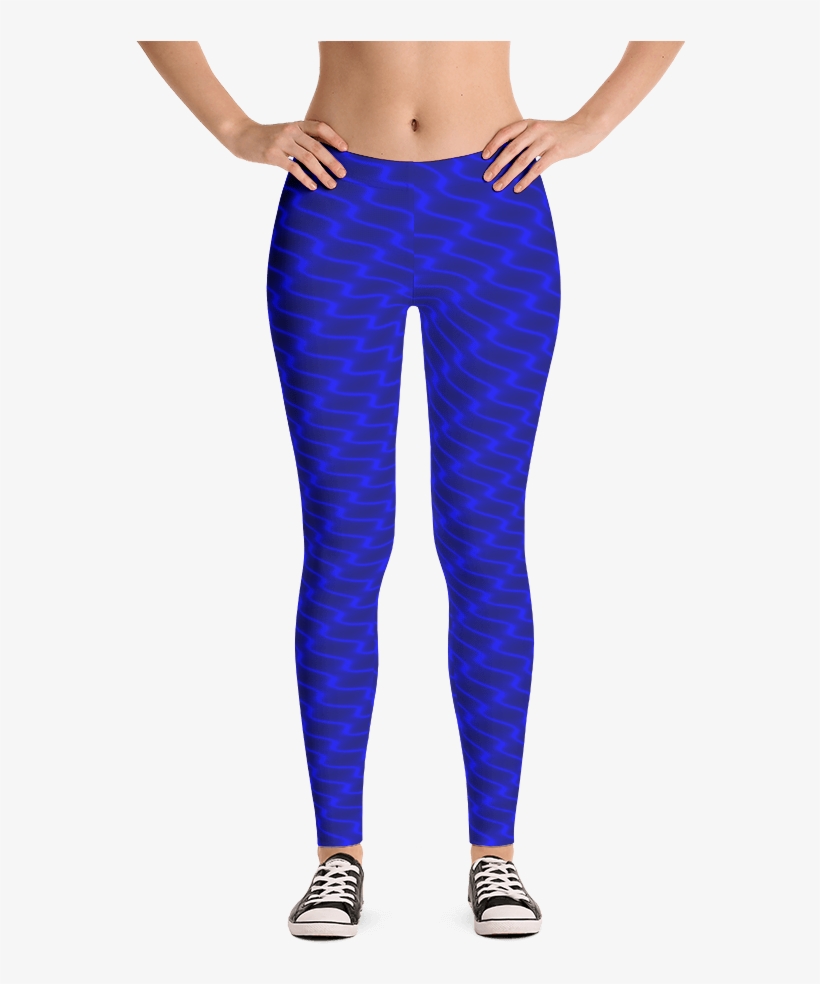 Neon Wavy Lines Blue Leggings - Grey-black Halftone Sneakers, transparent png download