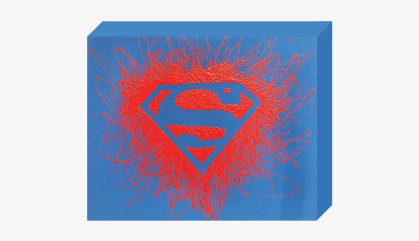 Dc Comics, Paint Splatter Canvas, "superman" Logo - Superman, transparent png download