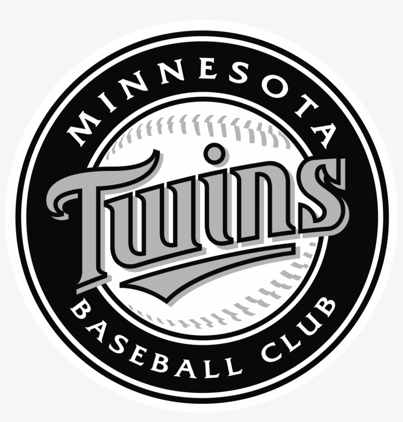 Minnesota Twins Logo Black And White - Minnesota Twins Black And White, transparent png download