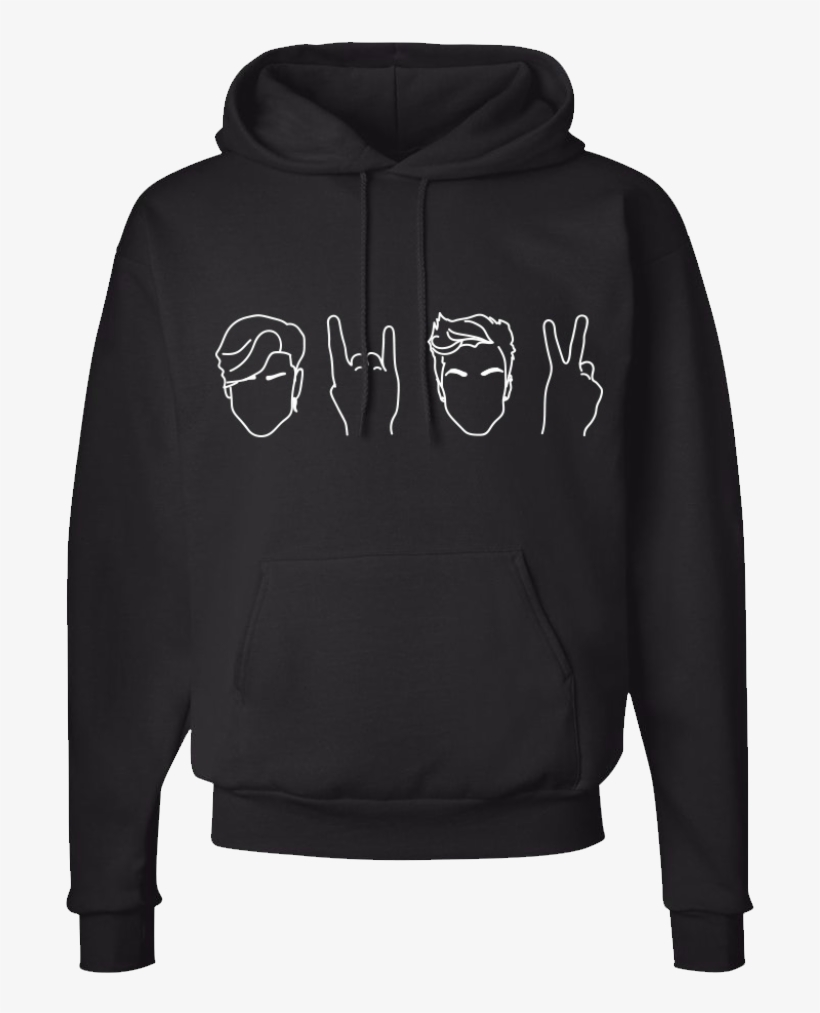 Double Tap To Zoom - Dolan Twins Black Hoodie, transparent png download