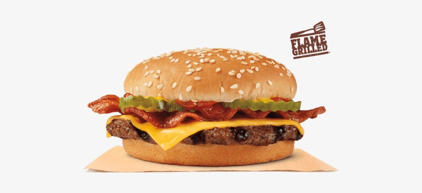 Bacon Cheeseburger - Burger King Bacon Cheeseburger, transparent png download