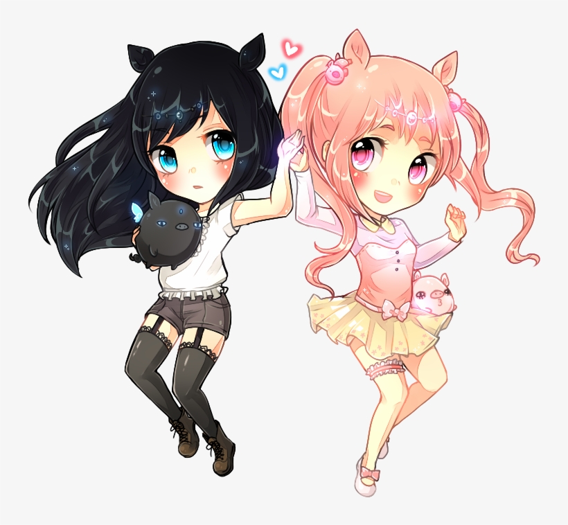 Kawaii Pig Twins By Kei - Kawaii Pigs, transparent png download