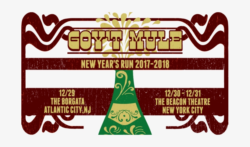 Gov't Mule New Year's Eve 2017 - Gov T Mule New Years Eve 2017, transparent png download