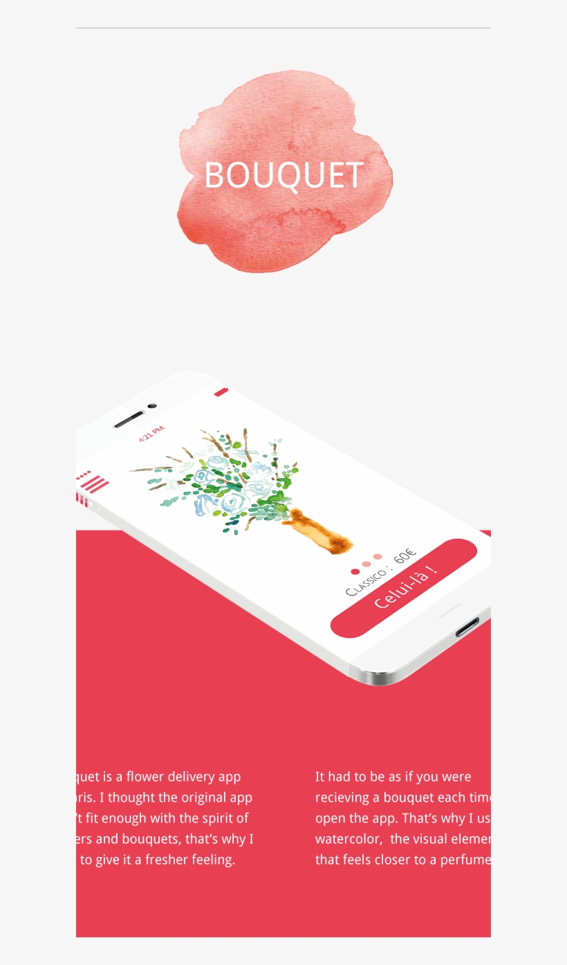 [ux/ui] Bouquet App On Behance - Mobile Phone, transparent png download