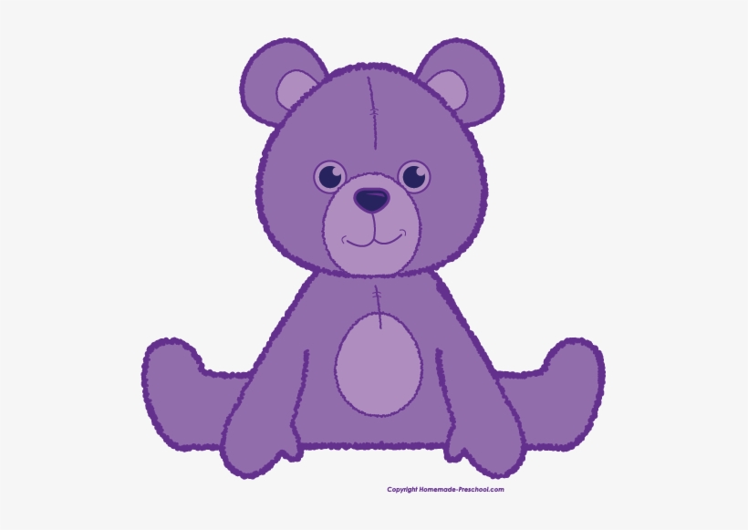 Teddy Bear Waving Brown - Purple Teddy Bear Clipart, transparent png download