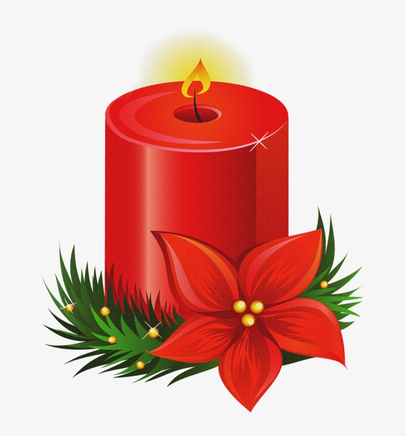 Mis Laminas Para Decoupage Clip Art, Navidad And Decoupage - Christmas Candles Clip Art, transparent png download