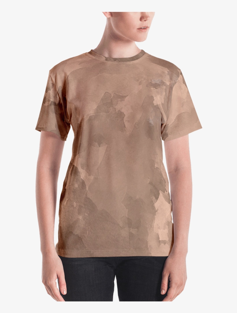Umber Watercolor Women's T Shirt T Shirt Zazuze - T-shirt, transparent png download