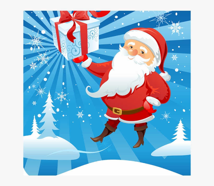Background Santa Claus Vector Format Cdr, Ai, Eps - Christmas Day, transparent png download