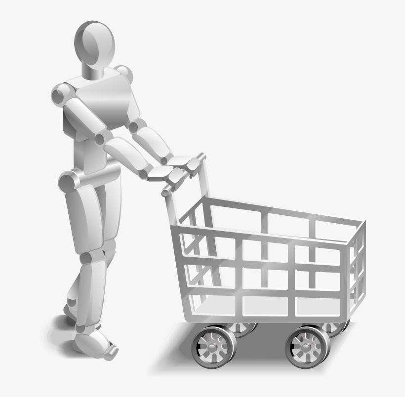 Ai Shopping Cart - Robot Shopping Png, transparent png download