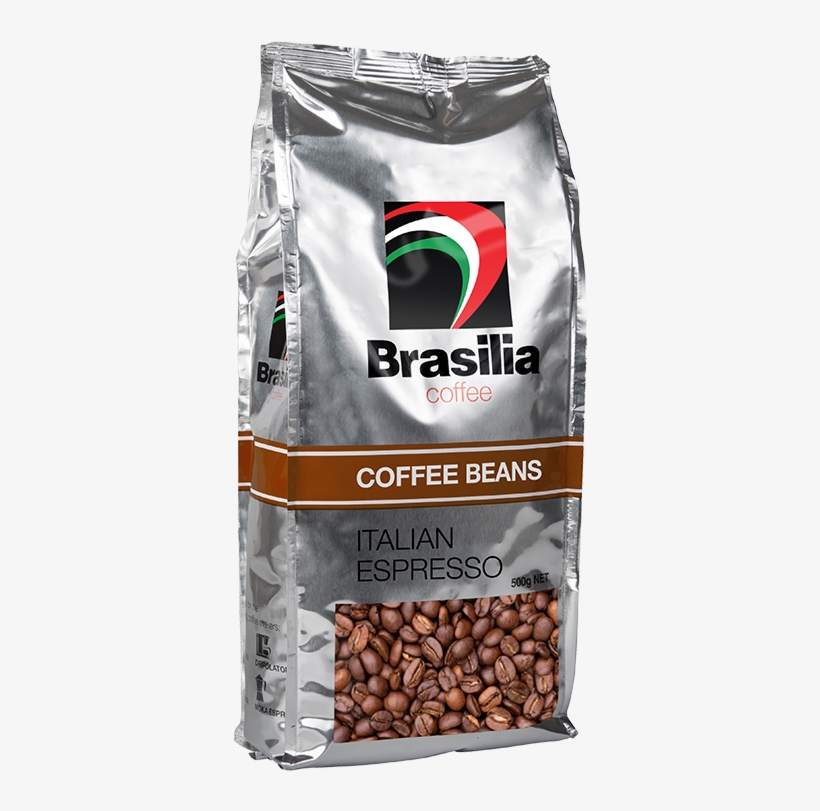 Italian Espresso Coffee Beans 500g - Brasilia Coffee, transparent png download