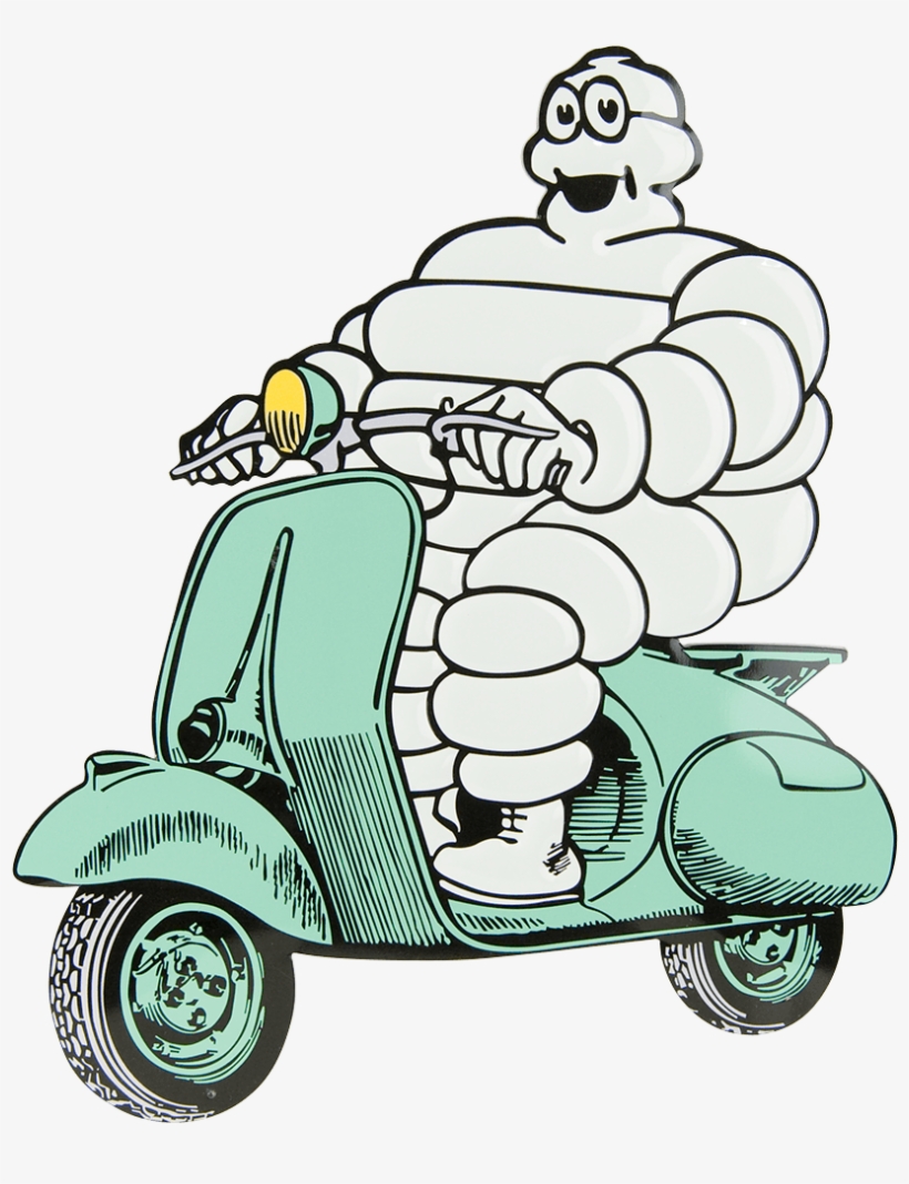 Michelin Man On Scooter, transparent png download