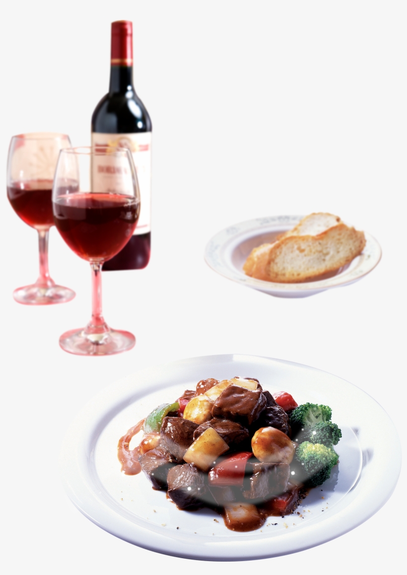 Clip Transparent Stock Chicken Curry European Bread - Red Wine, transparent png download