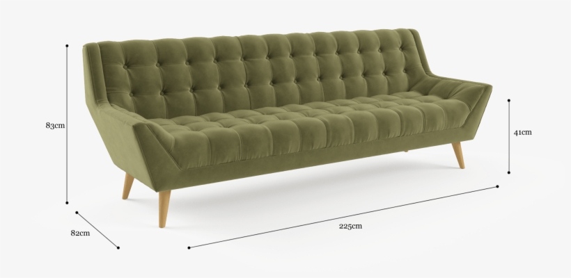 Pia 3 Seater Sofa - Studio Couch, transparent png download