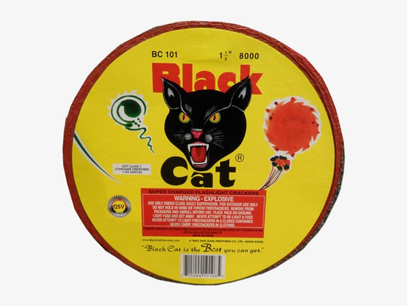 Firecracker Roll Of 8000 Black Cat - Black Cat Fireworks, transparent png download
