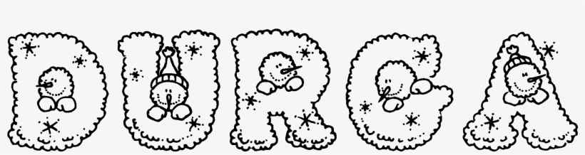 Durga Christmas Snowman Shirts - Letras De Navidad, transparent png download