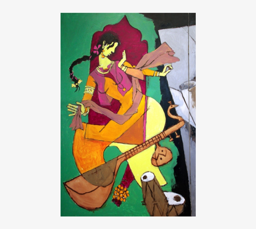 Maqbool Fida Husain Saraswati, transparent png download