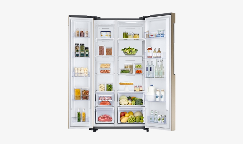 Samsung 674 L Frost Free Side By Side Refrigerator - Samsung Rs62k60a7sl Ss Side By Side Fridge Net 620l, transparent png download