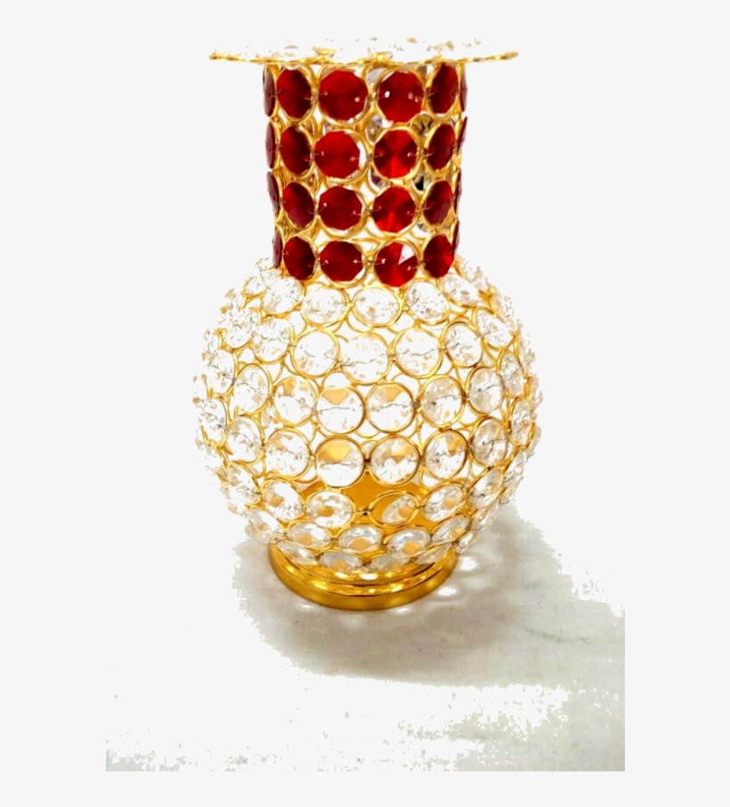 Beautiful Crystal Flower Vase - Vase, transparent png download