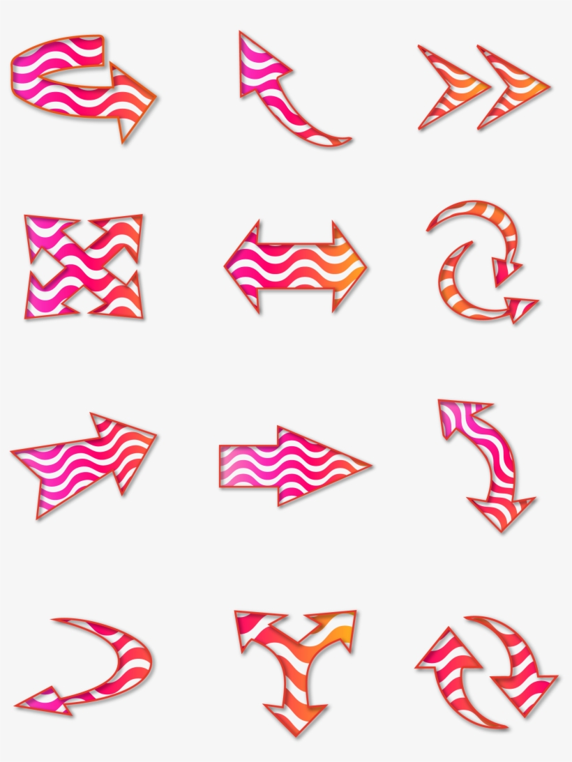 Arrow Element Icon Colorful Linear Png And Vector Image, transparent png download