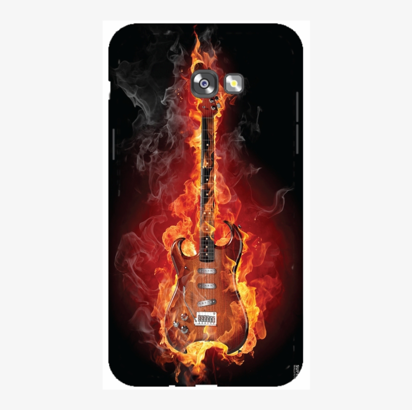 Galaxy A8 2016 Bonfire Guitar 3d Designer Printed Hard - Guitar With Bonfire, transparent png download