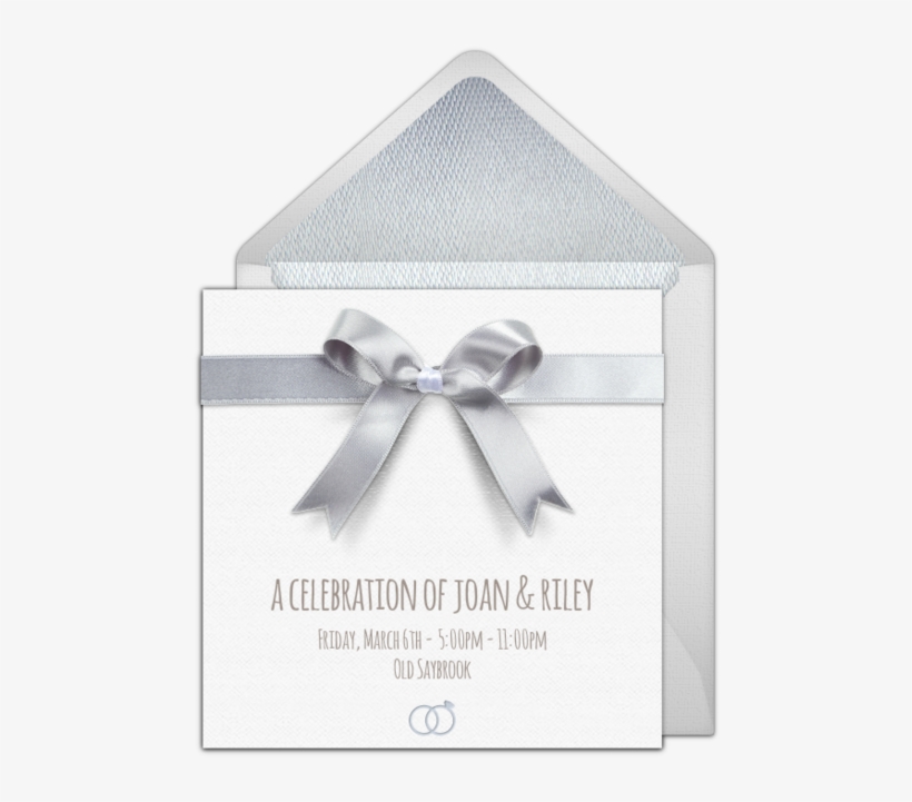 Wedding Bow Online Invitation - Box, transparent png download