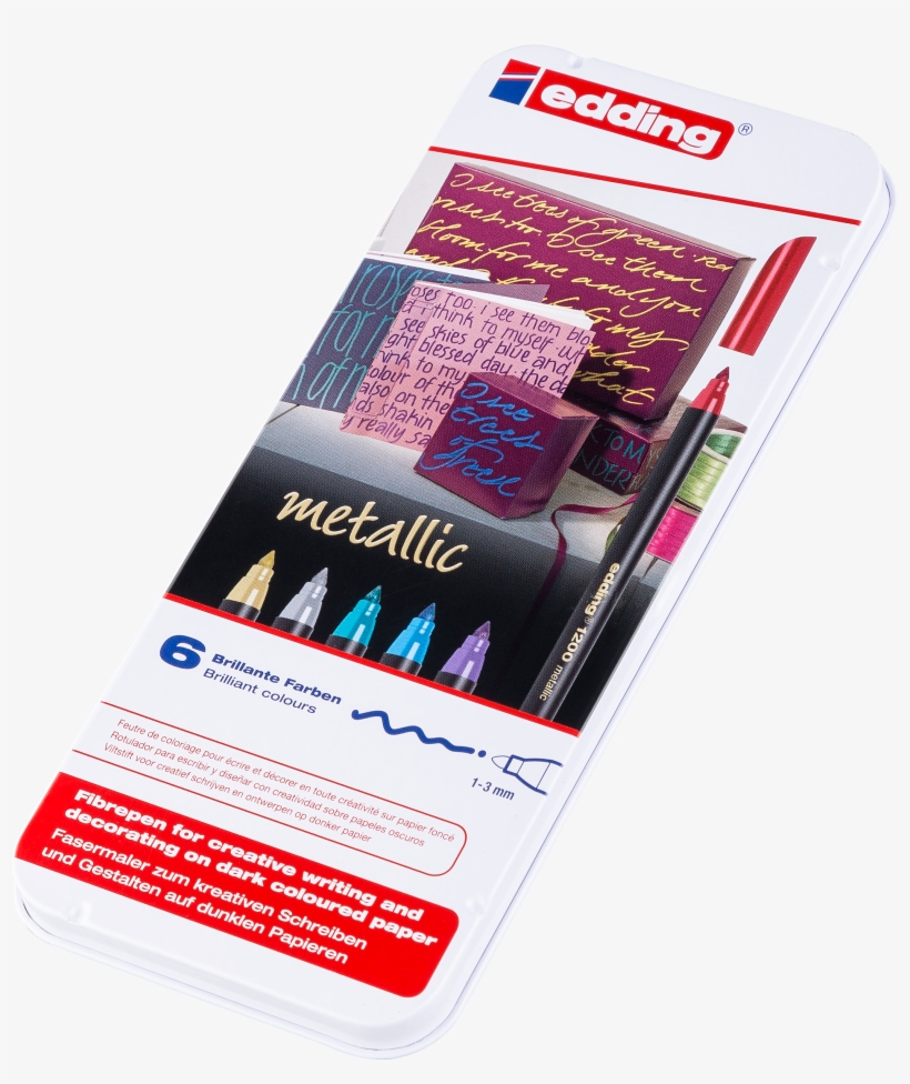 Edding 1200 Metallic Colour Pen, Set - Edding 1200 Felt Pen, transparent png download