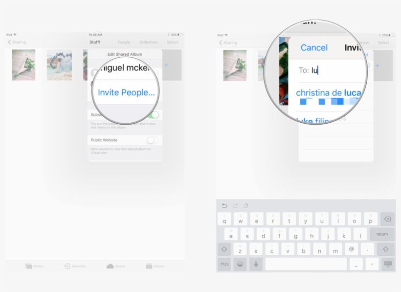 Type In The Name Of The Person You'd Like To Invite - Add People To Shared Album, transparent png download