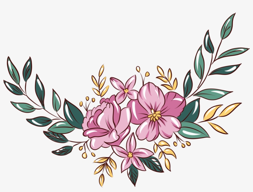 Hand Painted Plants Flowers Bouquets Botanical Png - Flower, transparent png download
