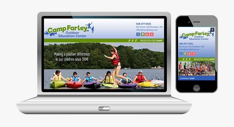 Website Design For Summer Camp - Smartphone, transparent png download