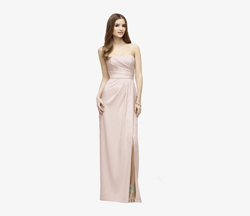 Lela Rose Lr221 Full Length Strapless Crepe Dress With - Dress, transparent png download