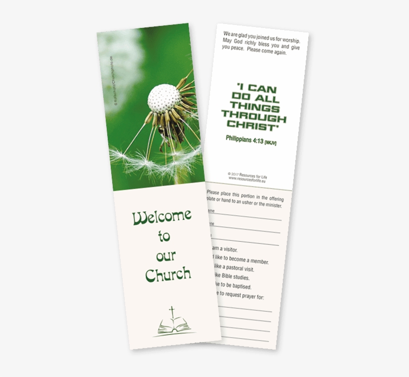 Welcome Bookmark - Dandelion, transparent png download