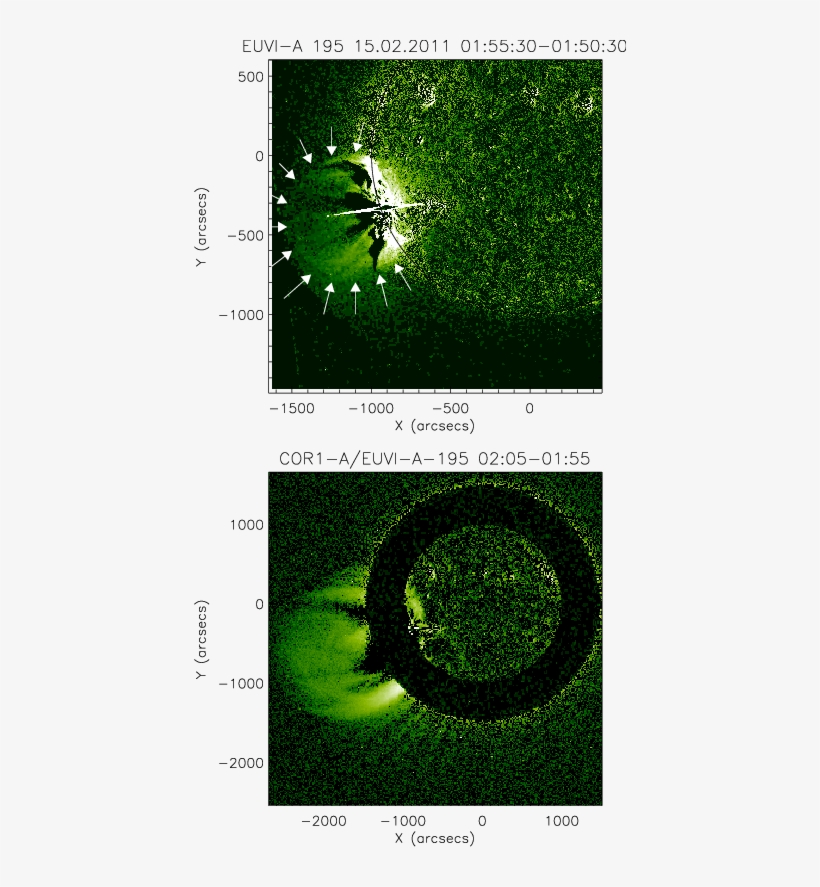 Stereo/euvi-a 195 Å 5 Minute Running Difference Image - Circle, transparent png download